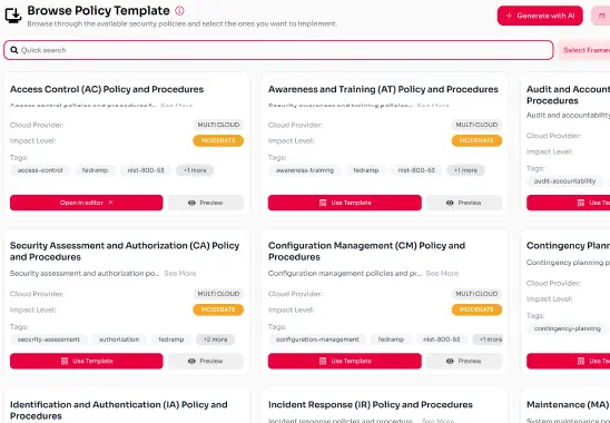 Automated Security Policy Generator & Templates
