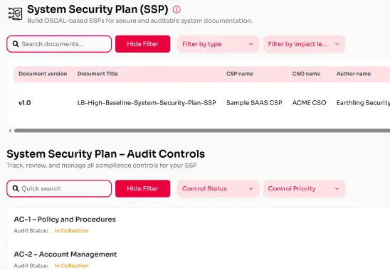OSCAL-Based SSP Management